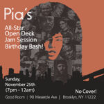 Pia's Burfday Bash - flyer by Zodiac Thump Designs (me, basically)