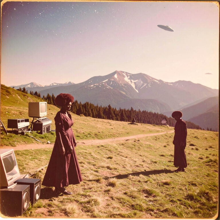 Firefly_A retro 1960s-style well-worn album art features a deep space background with faintly 218679