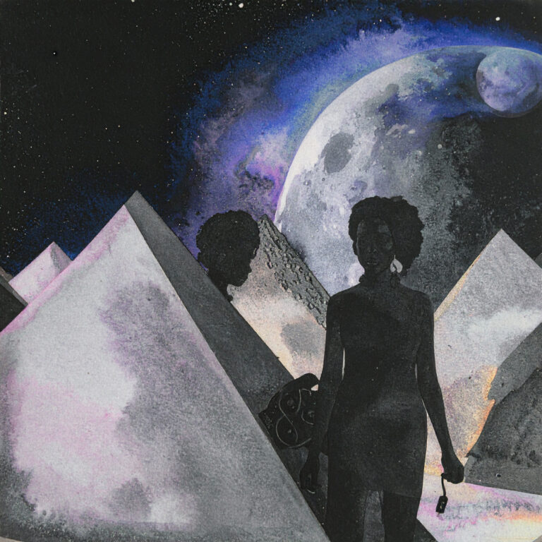 Firefly_A vibrant and surreal album art set in deep space, capturing a dynamic and retro vibe 32309